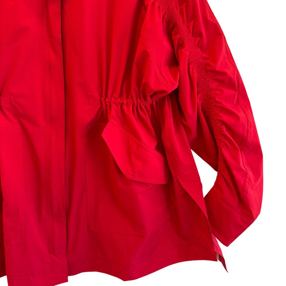 Fabletics Red Drawstring Waist Utility Windbreake… - image 6